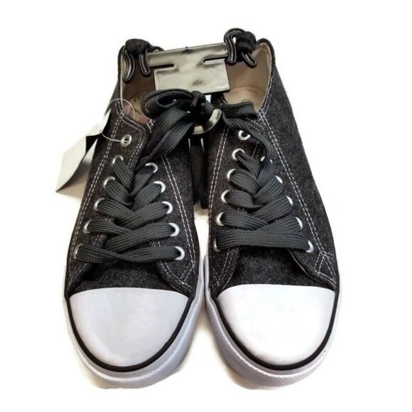 Epic Step Casual Canvas Sneakers Womens Size 6 Shoes Low Top Lace Up Grey Wool - Picture 1 of 5
